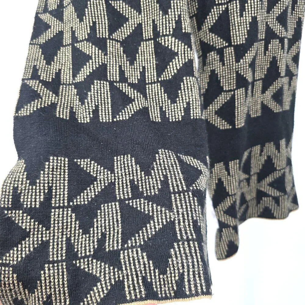 Michael Kors Scarf MK Logo Reversible Black Tan Unisex